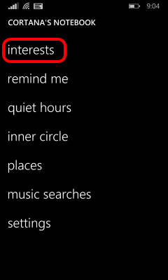 Cortana - Disable Weather Alerts 2 Cortana weather alerts - interests