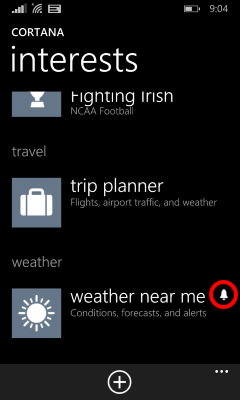 Cortana - Disable Weather Alerts 3 Cortana weather alerts - near me