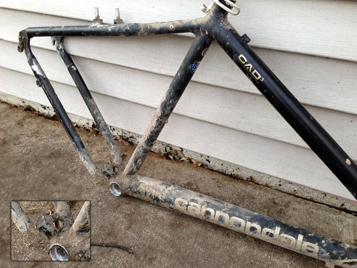 Crack and Fail detail (Cannondale) Crack and Fail detail (Cannondale)