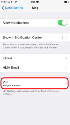 iPhone Email Notifications - VIP