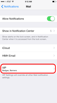 iPhone - Disable eMail Sound and Vibration Notifications 4 iPhone Email Notifications - VIP