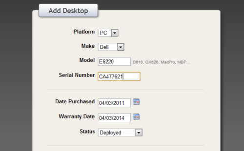 IT Enterprise Asset Management Database