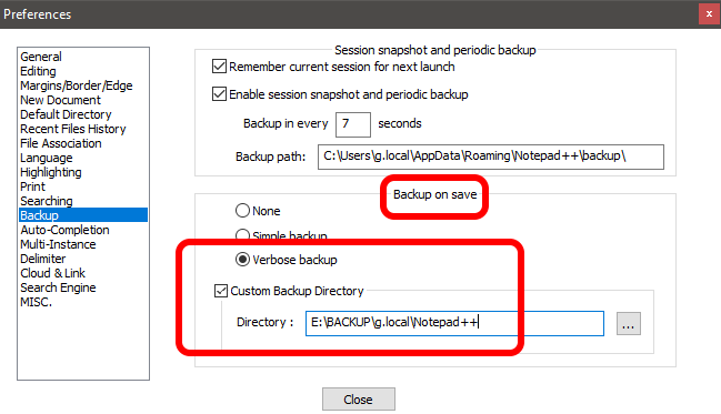 how to get notepad backup in windows 10