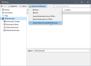 Firefox - Import data from another browser