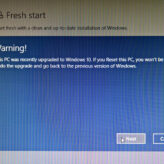 Fresh Start - Re-install Windows